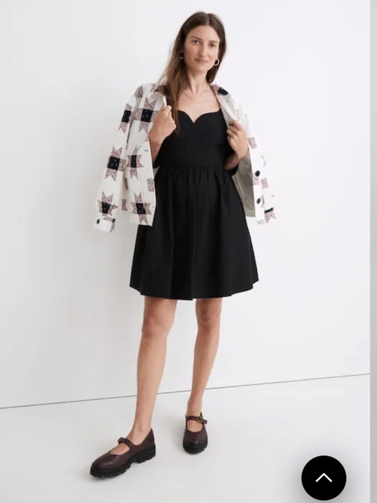 Madewell Dresses & Skirts - Madewell Poplin Puff-Sleeve Mini Dress Black